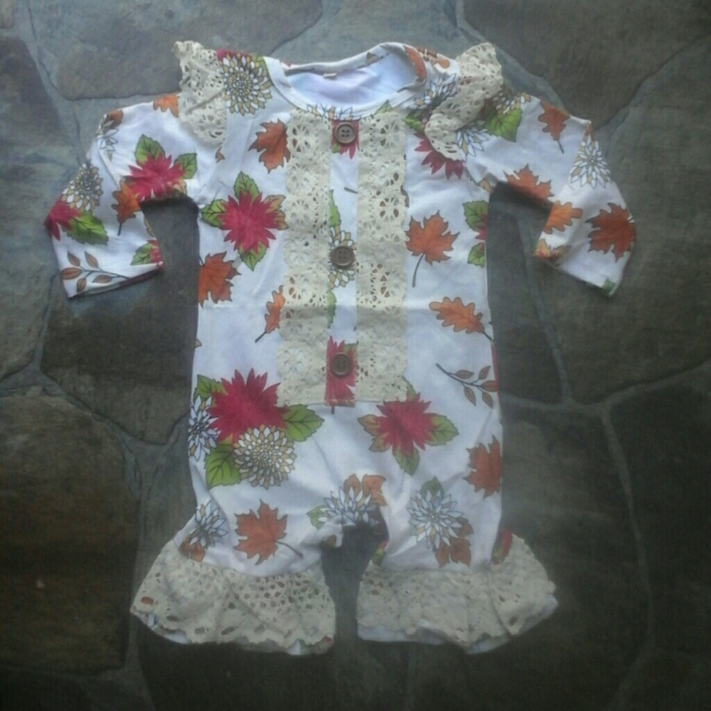 Fall leaves romper